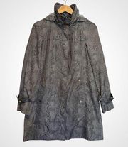 Calvin Klein Snakeskin Raincoat Grey Snake Skin Rain Coat‎ Gray Spring Outdoors