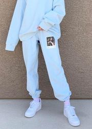 BOYS LIE CATCHING FEELINGS CHAMBRAY SWEATPANTS L