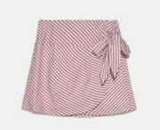 | Skirts | Zara Red White Striped Pareo Wrap Skirt |