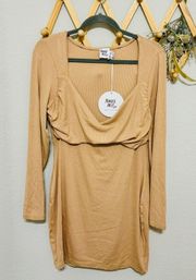 Princess Polly NWT Longsleeve Brown Mini Dress 12