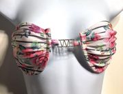 Wildfox Underwire Floral Bandeau Bikini Top