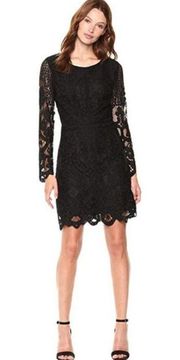 Cupcakes & Cashmere Makenna Fitted Lace Dress Black NWT Size 10