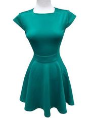 Ted Baker Dress Sew in Love Skater A line Short Kelly Green Size 4