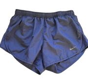 Nike  Women's Running Shorts By Purple Blue Zipper Pocket Lined Size Small