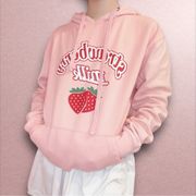 Hot Topic Strawberry Milk Pastel Pink Girls Hoodie Small