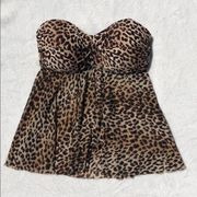 Merona: Leopard print bathing suit top