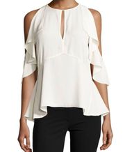 Theory ivory silk top. NWT. MSRP $248. Size PS