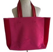 SUMMERSALT Womens Beach Tote Neoprene Pink Red Large 15 x 13 x 5