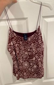 Floral Cami Tank Crop Top