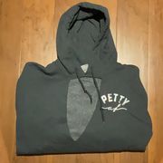 Gildan  blue gray cutout hoodie petty af graphic