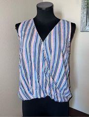 Hem & Thread Surplice Blouse Size Large