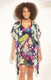 Kona Sol Kaftan Floral Swim Coverup SZ M