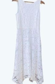 Jessica Howard Dress Lace Lined Asymmetrical 8