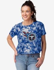 Tennessee Titans Womens Tie-Dye Big Logo Crop Top