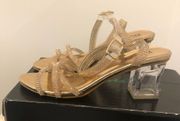 Camille La Vie Rose Gold Strappy Heels Sz 5.5