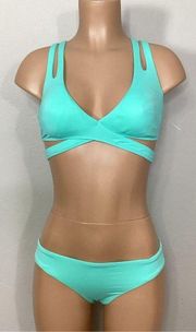 New. BECCA sea foam green bikini. Medium. Retails $139