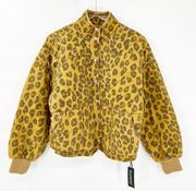 NWT Blank NYC Leopard Quilted Bomber Jacket S