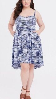 Torrid Plus Size Mini Challis High-Low Skater Dress