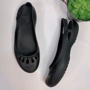 Crocs Women’s Black Kadee Flat Ballet Shoe Slip-on Size 8