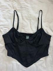 Black Silk Tank Top