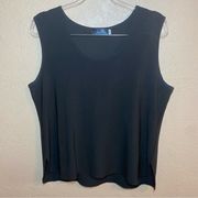 Sympli size 14 brown scoop neck tank top spandex blend