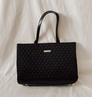 Black Quilted Tote Bag