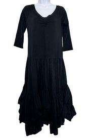 Luna Luz Belleza logenlook black 3/4 sleeves black dress size S