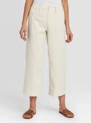 Pants & Jumpsuits |  Wide Leg Cropped Pants Sz 6| Color: Cream