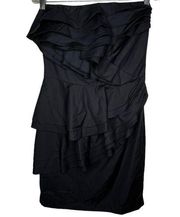 Aryn K Strapless Black Dress