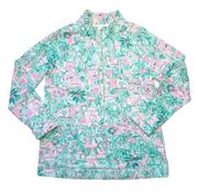 NWT Lilly Pulitzer Skipper Popover in Bright Agate Green Colorful Camelflage L