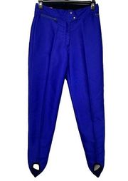 Vintage Obermeyer size 12 Women’s Blue Wool Blend Stirrup Ski Pants