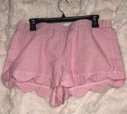 Pink Striped Pajama Shorts