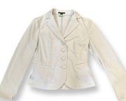 Light Gray 4 Button Blazer Stretch Soft Sisley Benetton size 42, form fitting