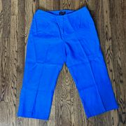 Vintage  Blue Linen Capri Pants Women’s 14