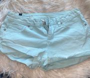 ✨ LC Lauren Conrad Women Green Denim Shorts✨