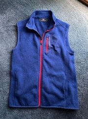 blue bay fleece full sleeveless zip sweater vest