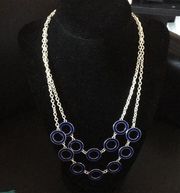 New Gloria Vanderbilt Layered Blue enamel Circles