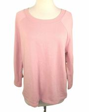Caslon Oversized Casual Loungewear Crewneck Sweatshirt Pink Size Small NWT
