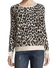 Liz Claiborne Leopard Print Crewneck Sweatshirt