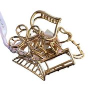 Set of 5 Gold Claw Hair Clips