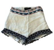 Minkpink Boho Fringe Linen Short Size XS