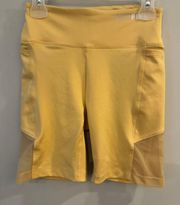 PINK Yellow Biker Shorts