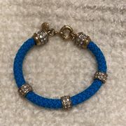 Jcrew Blue Rope Bracelet with Rhinestones