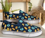 The Simpsons Canvas Slip On Shoes 