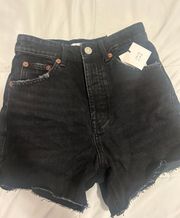 high waisted black  shorts