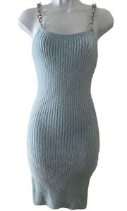 THE RAGGED PRIEST FUZZY RIBBED BODY CON DRESS