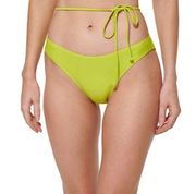 NWT Tommy Hilfiger High Leg Cheeky Bikini Bottoms in Bright Chartreuse Green