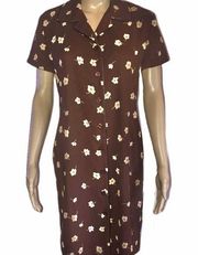 Evan Picone floral buttoned front dress