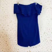 Royal Blue Strapless Romper