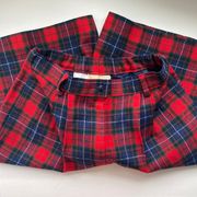 Vintage Pendleton red Tartan plaid wool long riding shorts, size 6